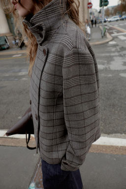 CHECKED DOUBLE-BREASTED JACKET - Zara фото 6