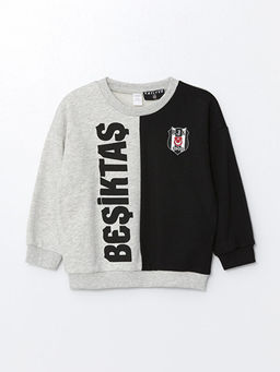 Bisiklet Yaka Be?ikta? Bask?l? Erkek Bebek Sweatshirt ve E?ofman Alt 2li Tak?m - Waikiki фото 2