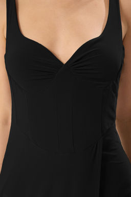 TRENDYOLMILLA Haki Duz Buzgu / Drape Dokuma Sandy Midi Astars?z Kokteyl Elbise TPRSS25EL00227  фото 3