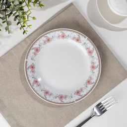 Тарелка керамическая пирожковая Доляна Мадонна, d=17,5 см, цвет белый