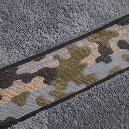 Полотенце махровое Love Life Милитари 70?130 см, цв. графит, 100% хлопок, 360 г/м?
