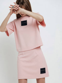 CONTE Фактурная mini-юбка А-силуэта Visualize your dreams LU 1643 romantic pink romantic pink