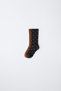2-PACK OF LONG GLITTER STAR SOCKS