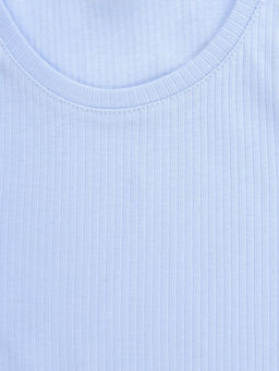 К 1649-1/небесно-голубой,геометрические ромашки пижама для дев