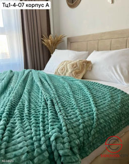 Плед 200х220 евро в кубик