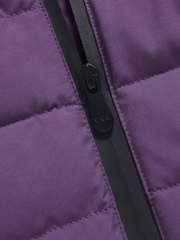 Куртка женская стёганая с капюшоном с графеновой подкладкой темно-фиолетового цвета 9624_1TF
