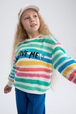 Толстовка с принтом для девочек - Defacto фото 8