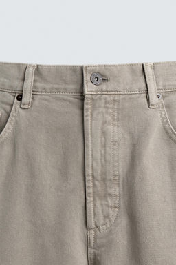 JEANS STRAIGHT FIT LAVADO / Beige claro - Zara фото 10