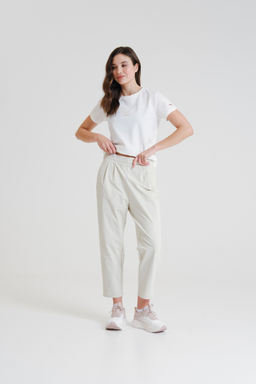 Брюки текстильные Молочный