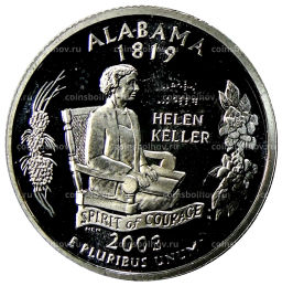 1/4 доллара (25 центов) 2003 года S США Штаты и территории  Алабама