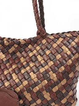 LACCOMA сумка СУ1056-мультицвет коричневый эко кожа хлопок  фото 3