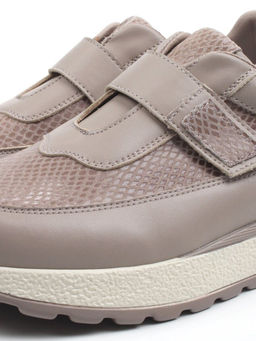 03-A238-5 DK. BEIGE Кроссовки женские (натуральная кожа)