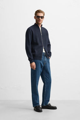MOCK NECK CARDIGAN WITH ZIP - Zara фото 4