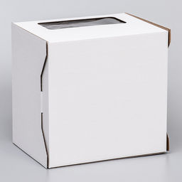 Коробка под торт 2 окна, с ручками, белая, 26 х 26 х 20 см - UPAK LAND фото 7