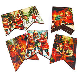 Набор "Новогодние флажки. Ретро" 12 дет.