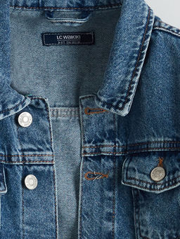 G?mlek Yaka Erkek ?ocuk Jean Ceket