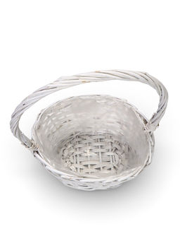 Корзина плетёная для хранения, ива, белая, набор 2 шт.