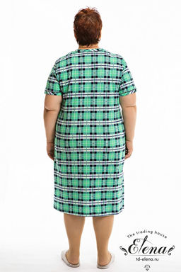 Халат М323081б Клетка-зеленая фото 3