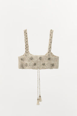 LIMITED EDITION BEADED CROCHET BRA - Zara фото 6