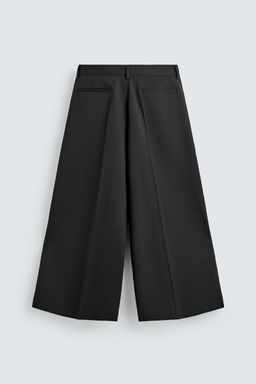 PANTAL?N WIDE FIT PLIEGUES / Negro
