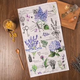 Цена за 5 шт. Кухонное полотенце Этель. Любимая бабушка, 40?73 см, 100% хлопок, саржа 190 г/м?