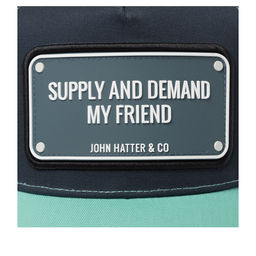 Бейсболка JOHN HATTER арт. R-1157-U00 Supply And Demand My Friend (темно-синий / бирюзовый)  фото 4