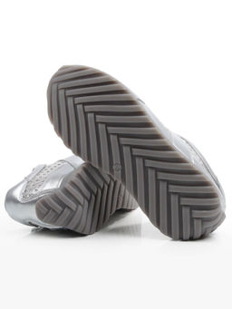 03-A155-11A GREY/SILVER Кроссовки летние женские (натуральная кожа)