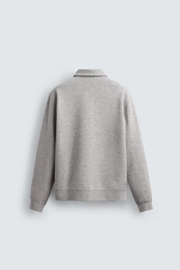 SUDADERA POLO INTERLOCK CREMALLERA / Gris vigor? - Zara фото 7