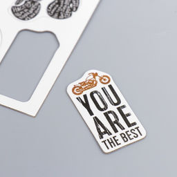 Набор для скрапбукинга "Брутальность" чипборд 10х10 см + декор 7 шт