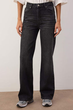 Antrasit Yuksek Bel Wide Leg Jeans TWOSS24JE00080