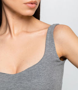 Топ #КТ323 (5), серый меланж