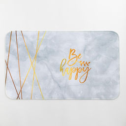 Коврик для ванной «Этель» Be happy, 80×50 см, велюр