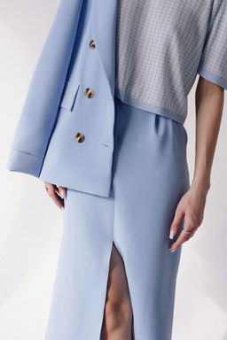 12138 Юбка миди-макси голубая - Martichelli фото 4