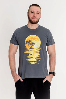 Футболка М122036Пд Серый - Елена фото 6