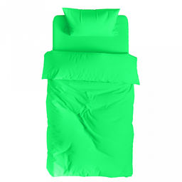 Постельное белье, комплект 1,5 спальный Салатовый, 3 предмета: пододеяльник 145х215см, простыня 150х215см, наволочка 50х70см с клапаном-запахом, перкаль 110г/м2, хлопок 100%, упаковка классическая 32х41х2,5см, Домашняя мода (Россия)