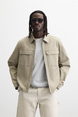 RELAXED FIT ZIP-UP OVERSHIRT - Zara фото 11