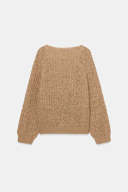 JERSEY PUNTO CINTA ENTRELAZADA / Camel claro - Zara фото 7