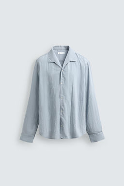 CAMISA FLUIDA TEXTURA / Celeste - Zara фото 7