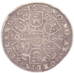 Монета 2 дальдера 1687 года Голландия  Провинция Зеландия