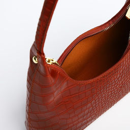 Сумка-багет на молнии, цвет бордовый - Simaland фото 5