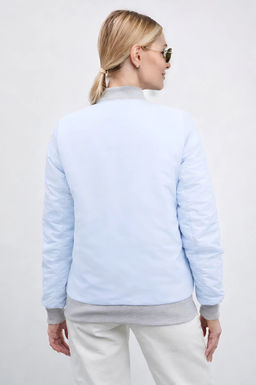 Бомбер женский демисезонный HN-4 голубой - Yollochka фото 2