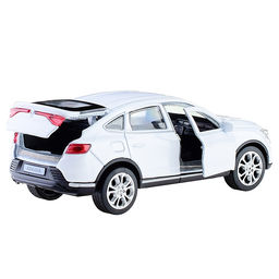 Машина металл Renault arkana 12 см, (откр дв, багаж, белый) инерц, в коробке
