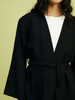 ?al Yaka Oversize Kad?n Kimono