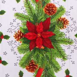 Полотенце кухонное новогоднее Паунсетия 35х60 см, 160 г/м2 - Доляна фото 2