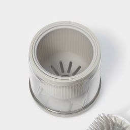 Ёршик для унитаза SAVANNA, настенный, силиконовый, с ёмкостью для моющего средства, 10.5×10.5×41 см, белый