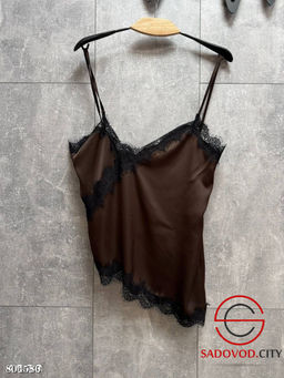 Майка с кружевом и ассиметричным подолом - Bruno фото 7