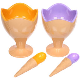 Креманка для мороженого "ICE CREAM" в наборе 4шт с ложками