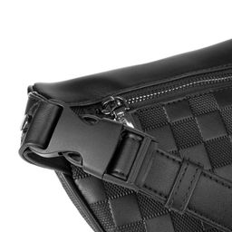 96245 black мужская поясная сумка из экокожи Barcelo Biagi