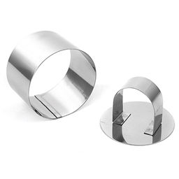 Форма для гарниров, салатов, кондитерских изделий д7см h4,5см с крышкой-прессом д6,8см, нержавеющая сталь (Китай) - Домашняя мода фото 2