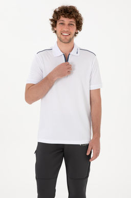 Erkek Regular Fit Polo Yaka Beyaz Ti__rt Sepette S_rpriz _ndirim